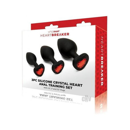 Whipsmart Heartbreaker Jewel Set 3pc: Luxurious Silicone Anal Plugs for Sensual Exploration, Model WS-003, Unisex, Graduated Sizes, Pleasure for Any Gender, Jewel-toned Colors