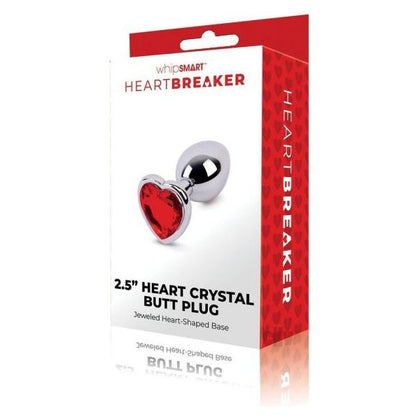 Whipsmart Heartbreaker Metal Plug Sm - Elegant Red Heart-Shaped Jeweled Metal Butt Plug for Beginners and Beyond - Model SM