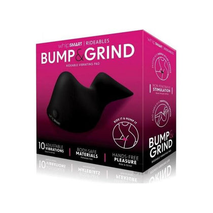 Whipsmart Bump N Grind Rideable Vibrating Pad - Versatile Clitoral, Vaginal, and Perineal Stimulation - Model X123 - Women's Pleasure - Black