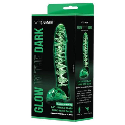 Whipsmart Lifelike Glass Dildo Balls 5.5 - Radiant Glow-In-The-Dark Realistic Pleasure Toy for Him & Her