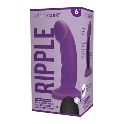 Whipsmart Curved Ripple Dildo 6 - Powerful Wireless Remote Control Vibrating Dildo for Deep Internal Stimulation - Rechargeable - Unisex - Pleasure for Vaginal and Anal Play - Black