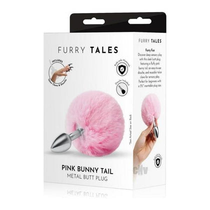 Whipsmart Metal Plug with Fluffy Bunny Tail Attachment | Model 2.5 Pnk | Unisex Anal Plug with Talon Claws | Pink