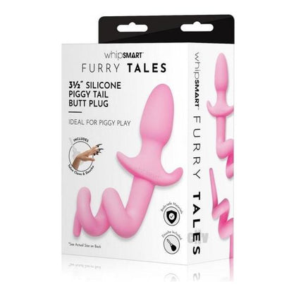Whipsmart Silicone Piggy Tail Butt Plug - Play Tails Silic 3 Pink, Unisex Anal Play Toy