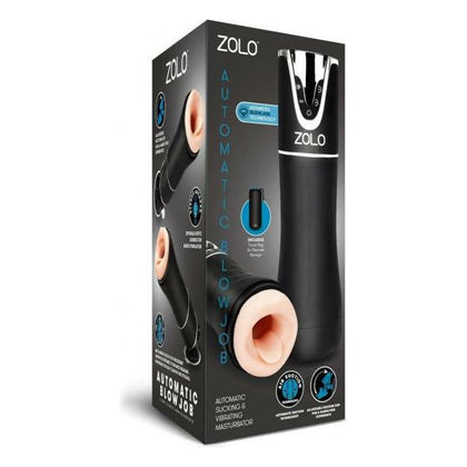 Zolo Automatic Blowjob Black - USB Rechargeable Suction & Vibration Masturbator for Men - Model ZA-3001 - Oral Pleasure Simulator
