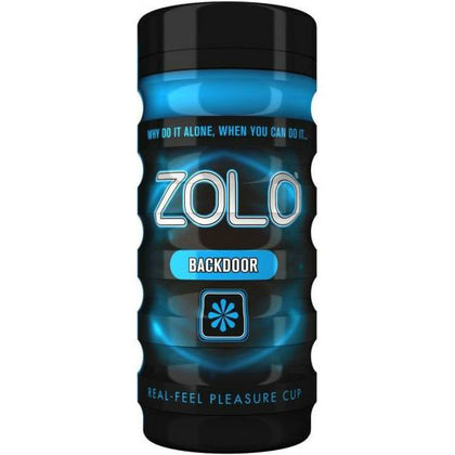 Zolo Backdoor Real Feel Pleasure Cup - The Ultimate Anal Experience for Men - Model BDR-500 - Intense Vacuum Sensation - Pre-Lubricated - Lifelike Canal - Adjustable Tightness - Travel-Friendly - Sleek Black