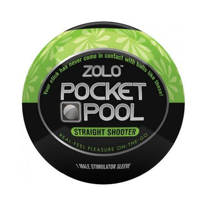 Zolo Pocket Pool Straight Shooter Green Sleeve - Male Stimulator Sleeve for Portable Pleasure - Adult Naughty Store