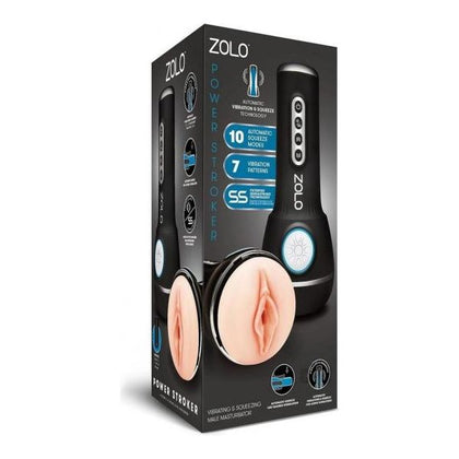 Zolo Power Stroker - The Ultimate Male Masturbator with SensaStroke Technology - Model ZPS-200 - For Men - Intense Pleasure - Sleek Black