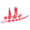 Extreme Toyz Kinky Collection Red - Ultimate Pleasure Kit for All Genders, Featuring Waterproof Bullet, Slim Vibe, Butt Plug, Sleeves, Balls, Anal Beads, and Cock-Ring