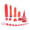Extreme Toyz Kinky Collection Red - Ultimate Pleasure Kit for All Genders, Featuring Waterproof Bullet, Slim Vibe, Butt Plug, Sleeves, Balls, Anal Beads, and Cock-Ring