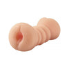 Introducing the SensaFlesh Flip Me Over Beige 2 Holes Stroker: The Ultimate Dual Pleasure Experience - Adult Naughty Store