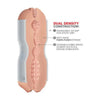 Introducing the SensaTouch Dual Density Squeezable Stroker - The Ultimate Pleasure Experience for Men - Model ST-2000 - Beige - Adult Naughty Store