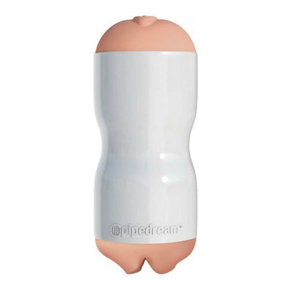 Introducing the SensaTouch Dual Density Squeezable Stroker - The Ultimate Pleasure Experience for Men - Model ST-2000 - Beige - Adult Naughty Store