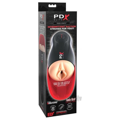 Introducing the PDX Elite Fuck-O-Matic Stroker - Model FOM-5000X: Ultimate Hands-Free Pleasure for Men - Vaginal Stimulation - Black