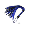 Luxurious Black and Blue Suede Flogger - Model SFB-18 - Unisex - Exquisite Pleasure for Impact Play