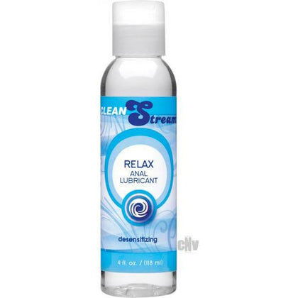 Clean Stream Relax Anal Lube 4oz - Desensitizing Lubricant for Comfortable Backdoor Exploration - Model CSRL-4 - Gender-Neutral Pleasure - Silky Smooth Formula - Numbing Effect - Clear