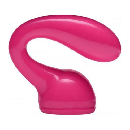 Introducing the Deep Glider Curved G-Spot Attachment - Pink: The Ultimate Pleasure Companion for Wand Massagers - Adult Naughty Store