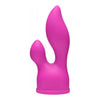 Introducing the Euphoria Velvet Silicone G-Spot Clitoris Stimulator Attachment - Model EUP-1001: The Ultimate Pleasure Experience for Women in Pink - Adult Naughty Store