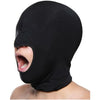 Fetish Fantasy Series Blow Hole Open Mouth Spandex Hood - Unisex Full Head Mask for Sensory Deprivation and BDSM Roleplay - Black