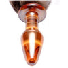 Frisky Faux Fox Tail Glass Anal Plug - Model A1 - Unisex - Orange Pleasure - Adult Naughty Store