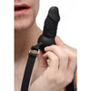 Introducing the Suppressor Silicone Mini Face Banger Gag Black - The Ultimate Pleasure Tool for Submissive Play - Adult Naughty Store