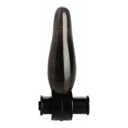 Introducing the LustyFirm Vibrating Bum Tickler Mini Anal Plug Black - Model VT-2000: The Ultimate Pleasure Companion for All Genders! - Adult Naughty Store