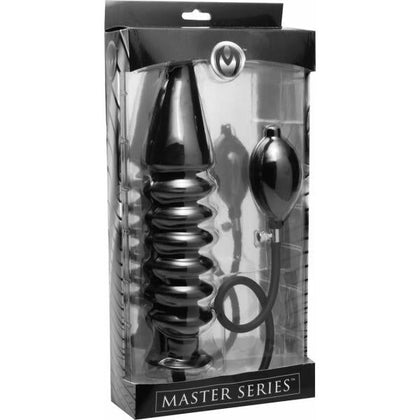 Master Series Accordion Inflatable XL Anal Plug - Model XLP-2021 - Unisex - Intense Anal Pleasure - Black - Adult Naughty Store