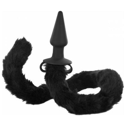 Bad Kitty Silicone Cat Tail Anal Plug - Model BK-AP1 - Unisex - Pleasure for the Backdoor - Black