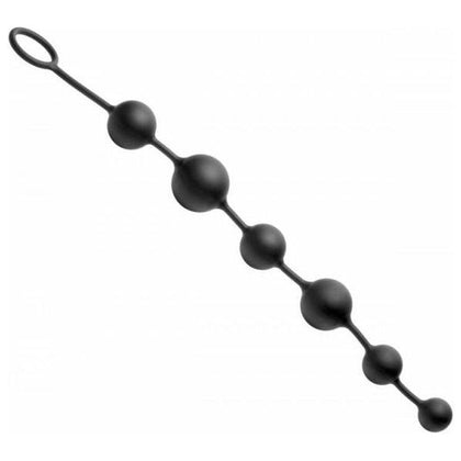 Serpent 6 Silicone Anal Beads - Model S6AB-001 - Unisex - Pleasure Enhancer - Black - Adult Naughty Store