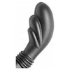 Introducing the Cobra Silicone P-Spot Massager Cockring - Model X1: The Ultimate Prostate Pleasure for Men in Sensational Black