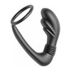 Introducing the Cobra Silicone P-Spot Massager Cockring - Model X1: The Ultimate Prostate Pleasure for Men in Sensational Black