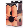 Tailz Bunny Faux Fur Tail Plug Black - Premium Metal Anal Toy (Model No. TB-001) for Sensual Role Play and Pleasure