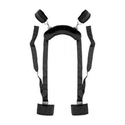 Frisky Deluxe Spread Me Position Aid - Black: A Revolutionary Restraint System for Enhanced Pleasure and Comfort - Adult Naughty Store