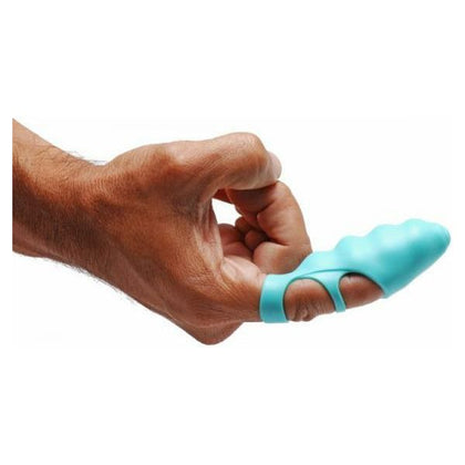 Introducing the SensaTease Teal Blue Finger Vibrator - Model FT-2021: The Ultimate Pleasure Companion for Intimate Moments! - Adult Naughty Store