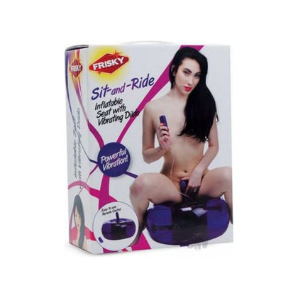 Introducing the Frisky Sit And Ride Inflate Seat with Vibrating Dildo - Model X1B - Unisex Pleasure - Intense Thrust - Deep Purple