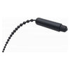 Premium Silicone Vibrating Beaded Sound - Dark Rod DR-500 - Male Urethral Pleasure - Black - Adult Naughty Store