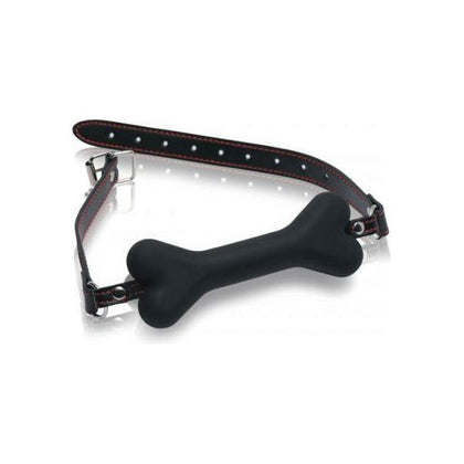 Hound Adjustable Dog Bone Gag Black - Adult Naughty Store