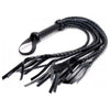 Luxurious Leather 8 Tail Braided Flogger - Model X123 - Unisex - Intense Impact Play - Black
