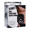 Strict Leather Ball Stretcher with D-Ring Black 2 inches - Enhance Pleasure, Model STB-DR-2, Men's Genital Toy for Intense Stimulation and Sensation - Adult Naughty Store