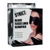 Strict Leather Black Fleece Lined Blindfold - Ultimate Comfort for Sensory Deprivation - Model SL-BFB01 - Unisex - Enhances Intimate Pleasure - Jet Black