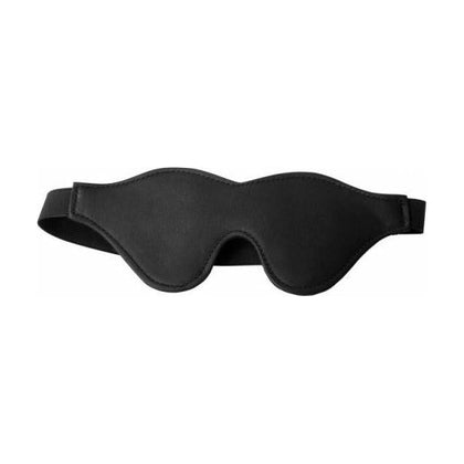 Strict Leather Black Fleece Lined Blindfold - Ultimate Comfort for Sensory Deprivation - Model SL-BFB01 - Unisex - Enhances Intimate Pleasure - Jet Black