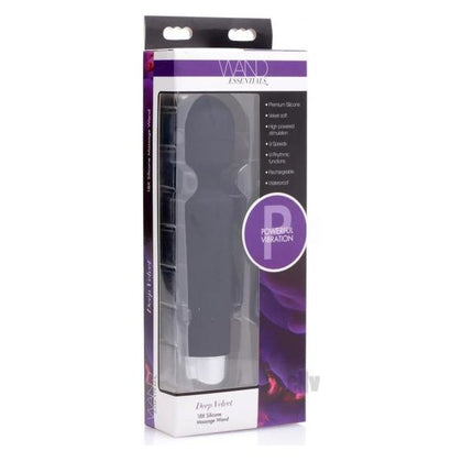 Introducing the Ess Deep Velvet 18x Massage Wand - Powerful Vibrating Silicone Rechargeable Massager for Intense Pleasure - Model 18XDV - Unisex - Full Body Stimulation - Deep Purple - Adult Naughty Store