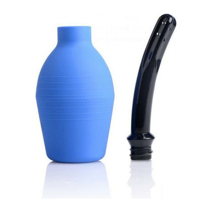 Premium Anal Douche Bulb with One Way Valve - Model 300ml, Unisex, Anal Cleansing, Blue
