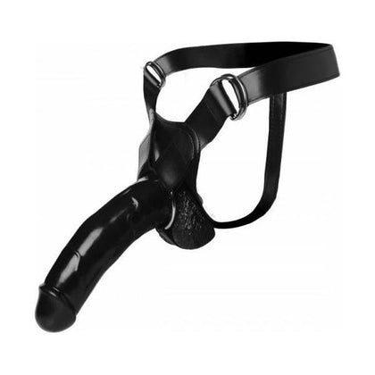 Infiltrator II Hollow Strap On With 9 Inches Dildo - The Ultimate Pleasure Powerhouse for Intense Couples Play - Black