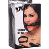 Strict Leather Black Silicone Bit Gag O-S: Submissive Pleasure Enhancer for All Genders - Adult Naughty Store