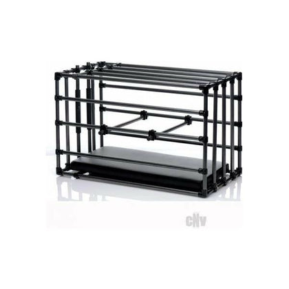 Master's Pleasure Kennel Adjustable Cage with Padded Board - Model MKC-2000 - Unisex - Head and Body Restraint - Black - Adult Naughty Store