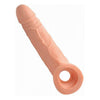 Introducing the Ultra Real 2 Inches Solid Tip Penis Extension in Beige - The Ultimate Pleasure Enhancer for Him and Her - Adult Naughty Store