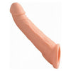 Introducing the Ultra Real 2 Inches Solid Tip Penis Extension in Beige - The Ultimate Pleasure Enhancer for Him and Her - Adult Naughty Store