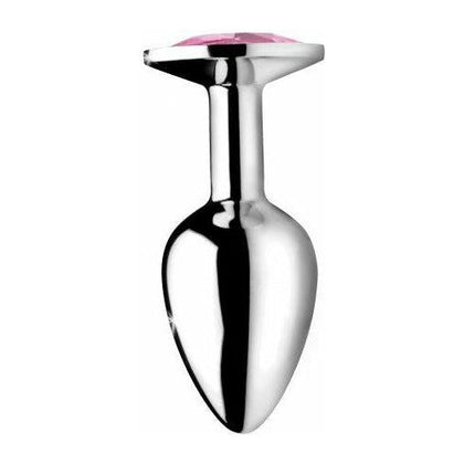 Booty Sparks Pink Gem Anal Plug Small - Elegant Aluminum Jewel Butt Plug for Sensual Pleasure