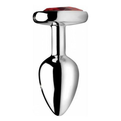 Booty Sparks Red Heart Anal Plug Large - Premium Aluminum Alloy, Model X123, Unisex, Anal Pleasure, Crimson Red