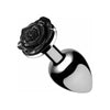 Booty Sparks Black Rose Anal Plug Medium - Elegant Pleasure for All Genders in Sensual Black - Adult Naughty Store